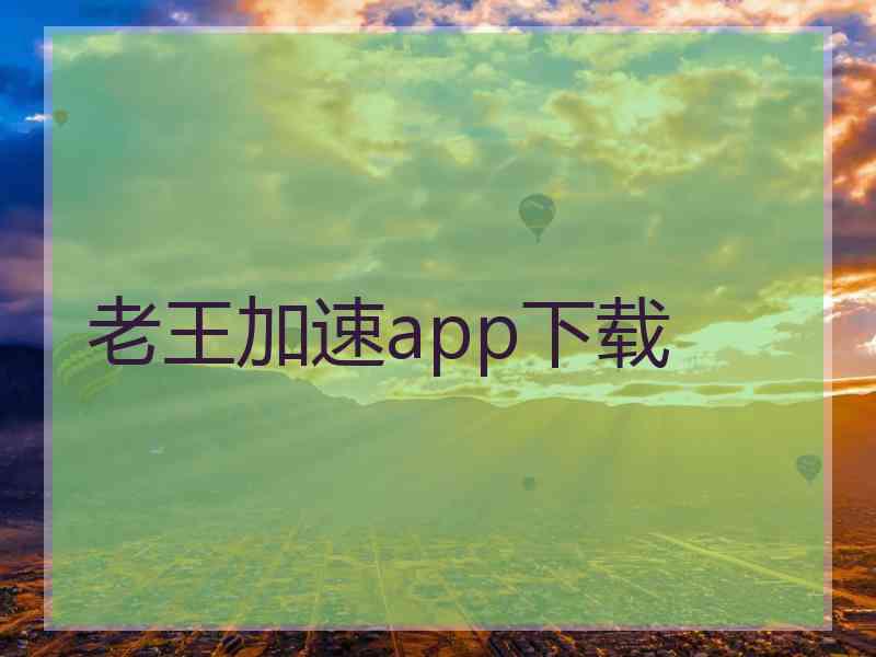 老王加速app下载
