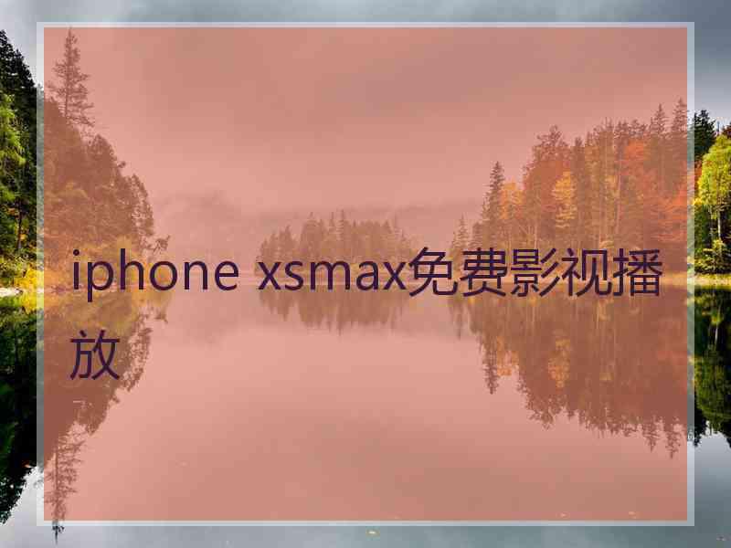 iphone xsmax免费影视播放