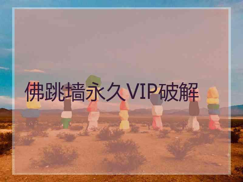 佛跳墙永久VIP破解