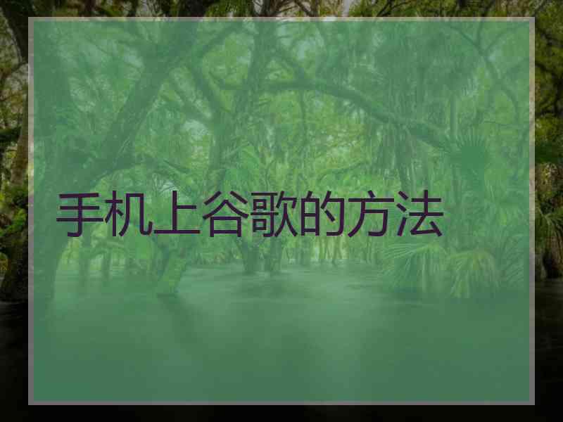 手机上谷歌的方法