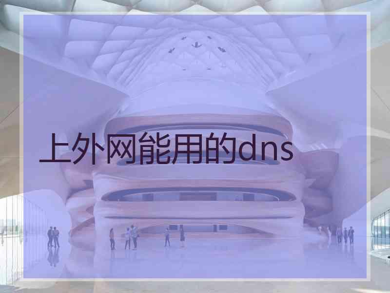 上外网能用的dns