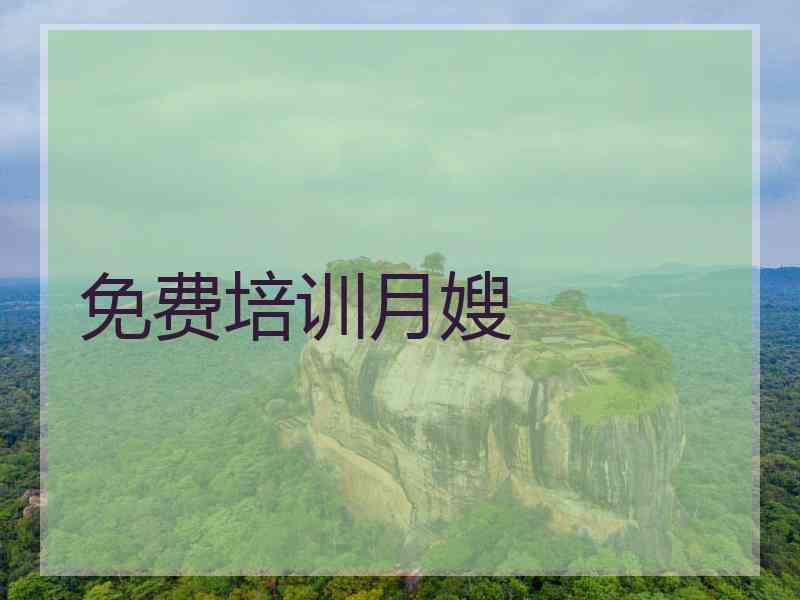 免费培训月嫂