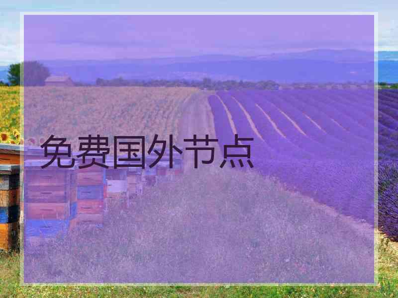 免费国外节点