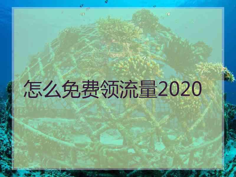 怎么免费领流量2020