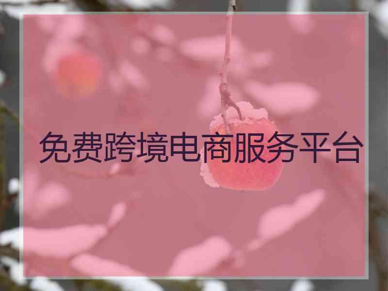 免费跨境电商服务平台