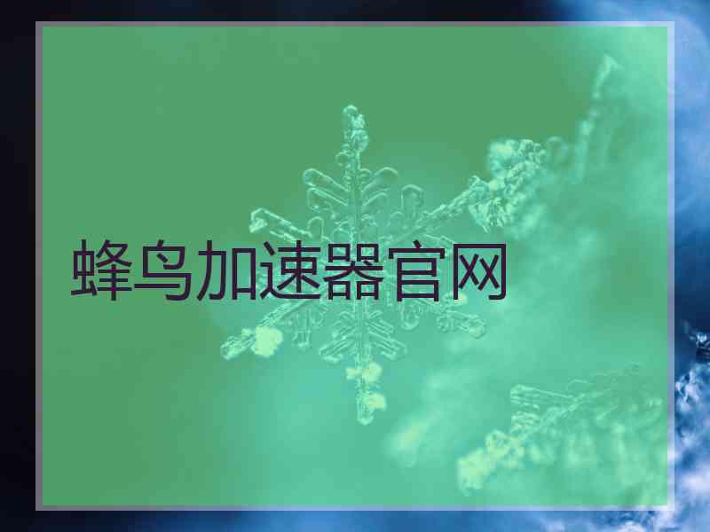 蜂鸟加速器官网
