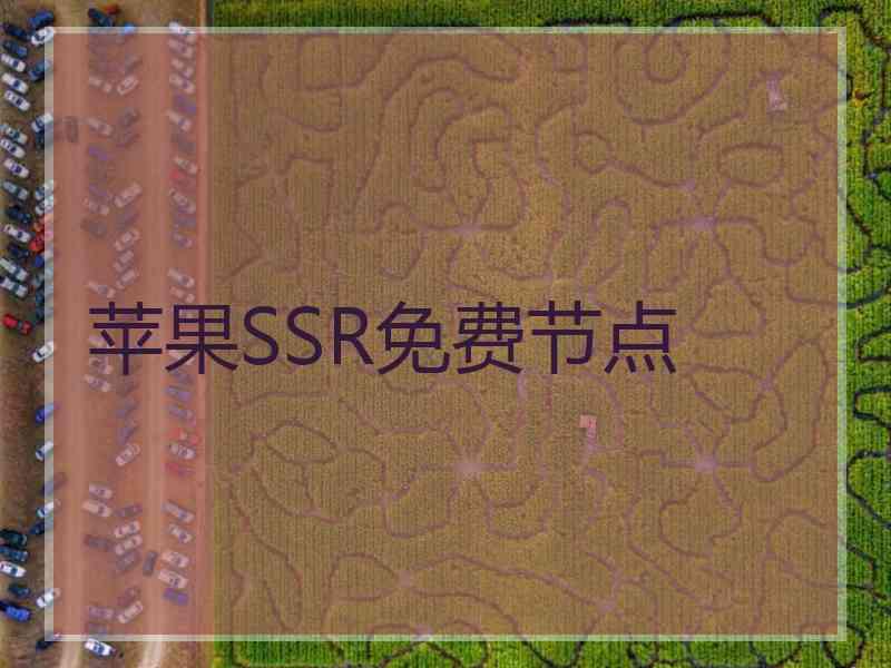 苹果SSR免费节点