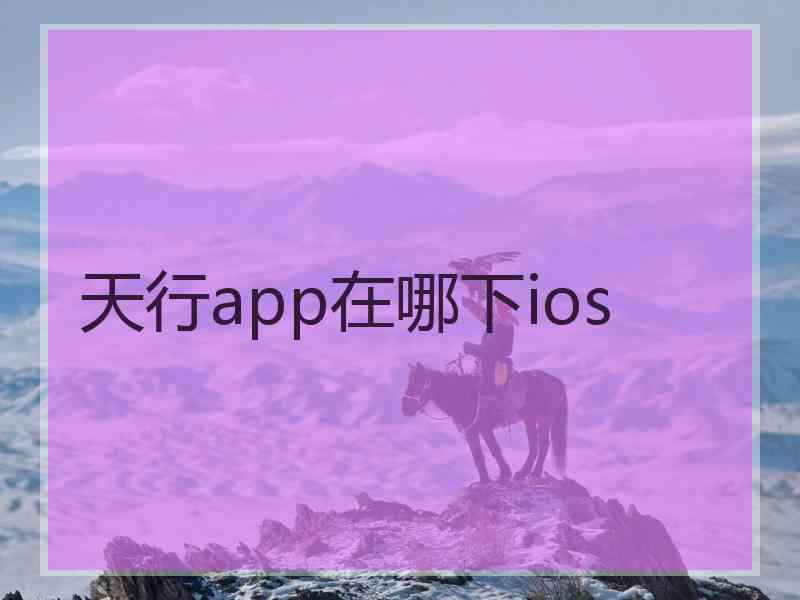 天行app在哪下ios