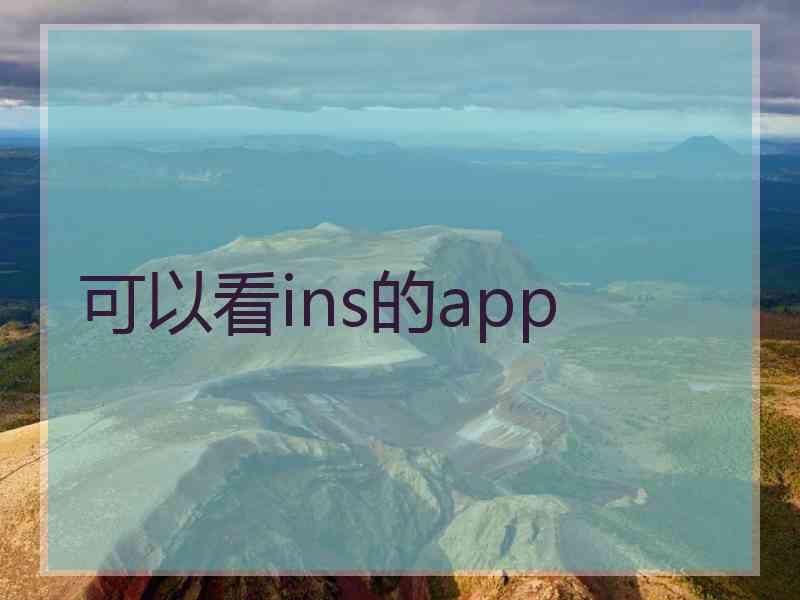 可以看ins的app