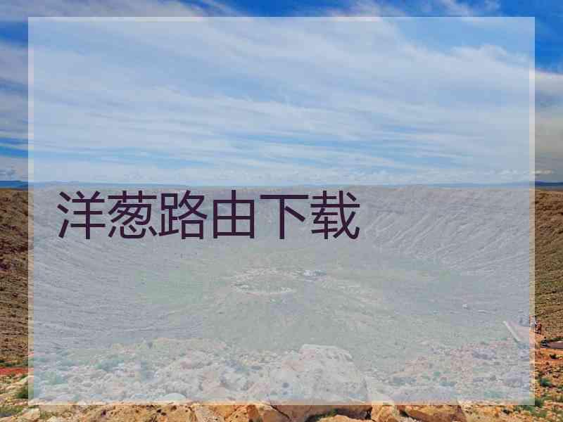 洋葱路由下载