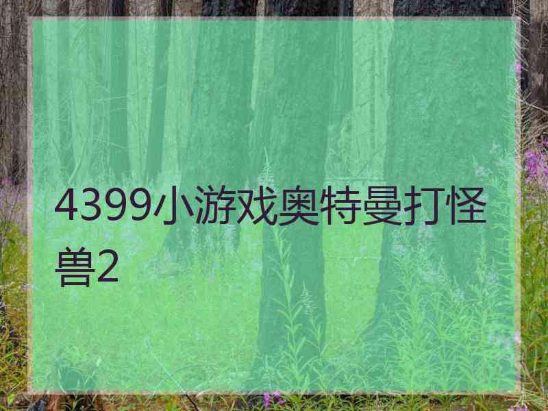 4399小游戏奥特曼打怪兽2