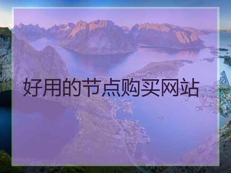 好用的节点购买网站