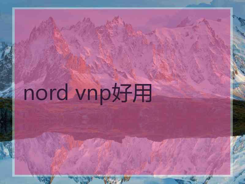 nord vnp好用