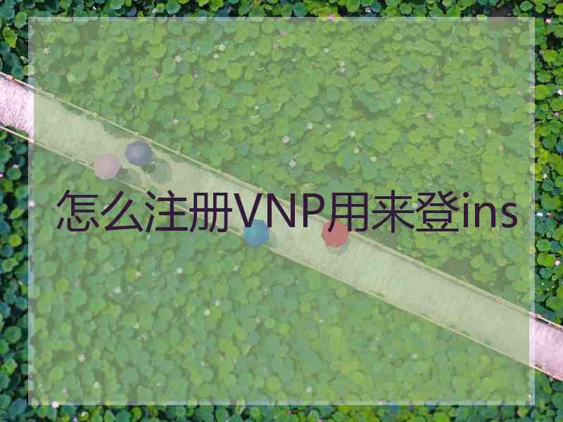 怎么注册VNP用来登ins