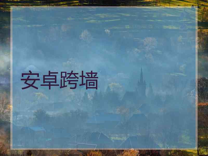 安卓跨墙