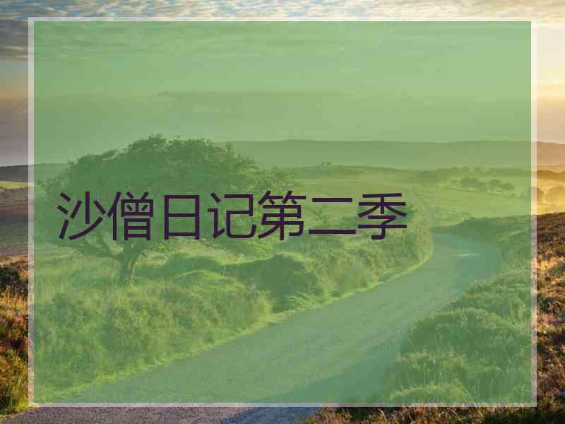 沙僧日记第二季