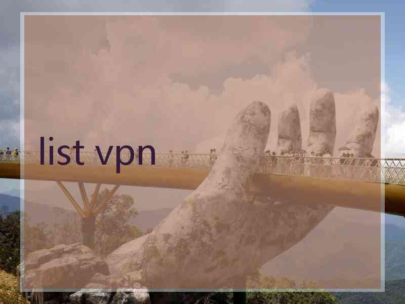 list vpn