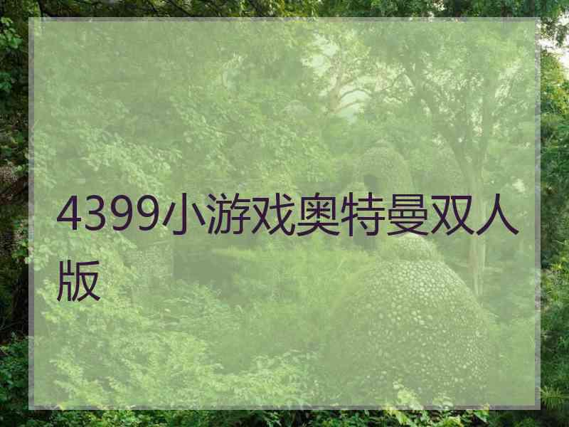 4399小游戏奥特曼双人版