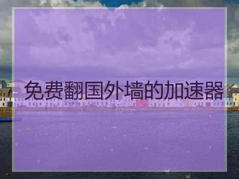 免费翻国外墙的加速器