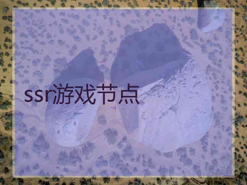 ssr游戏节点