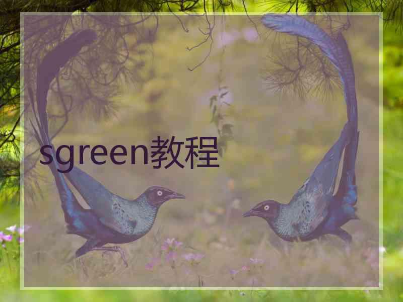 sgreen教程