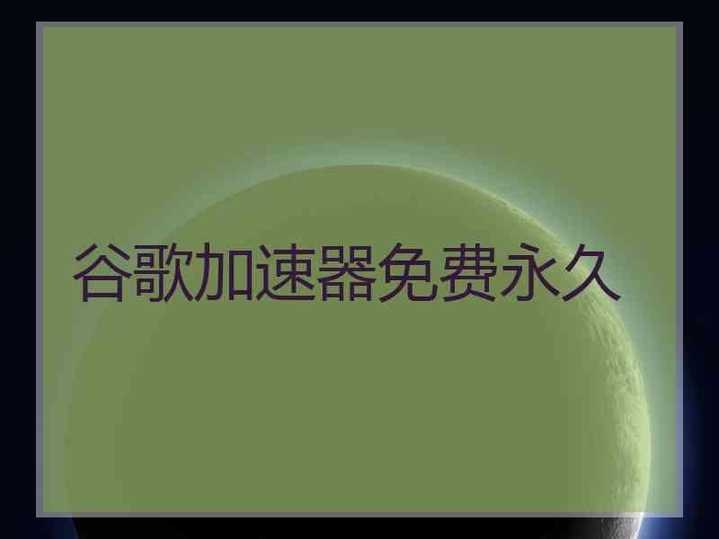 谷歌加速器免费永久
