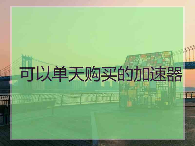 可以单天购买的加速器