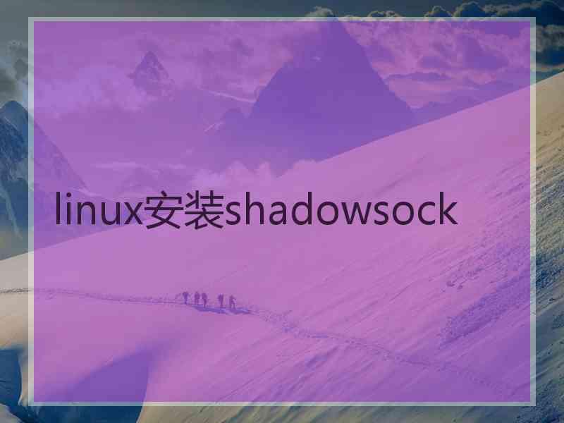 linux安装shadowsock