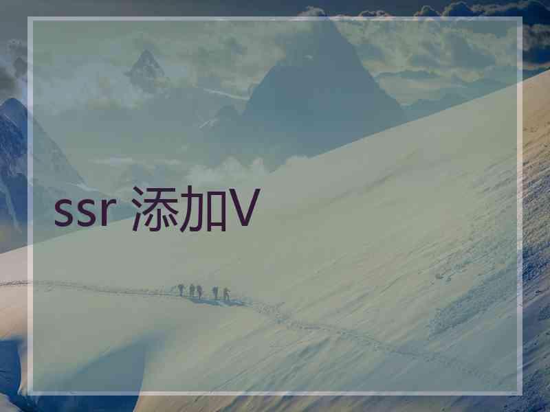 ssr 添加V
