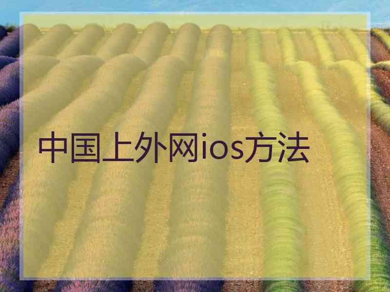 中国上外网ios方法