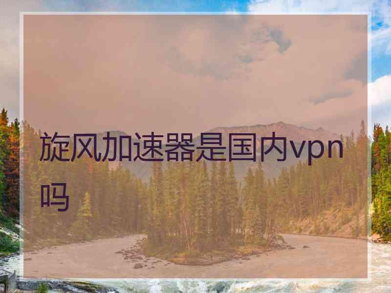 旋风加速器是国内vpn吗