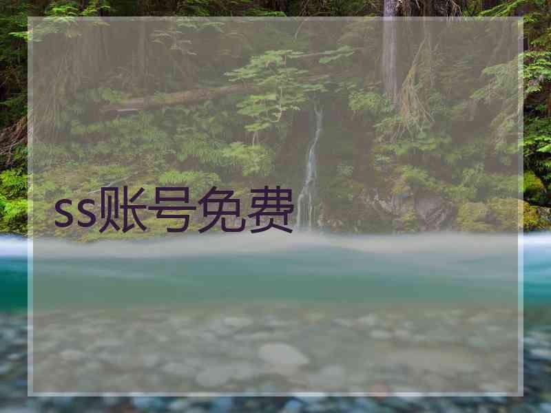 ss账号免费