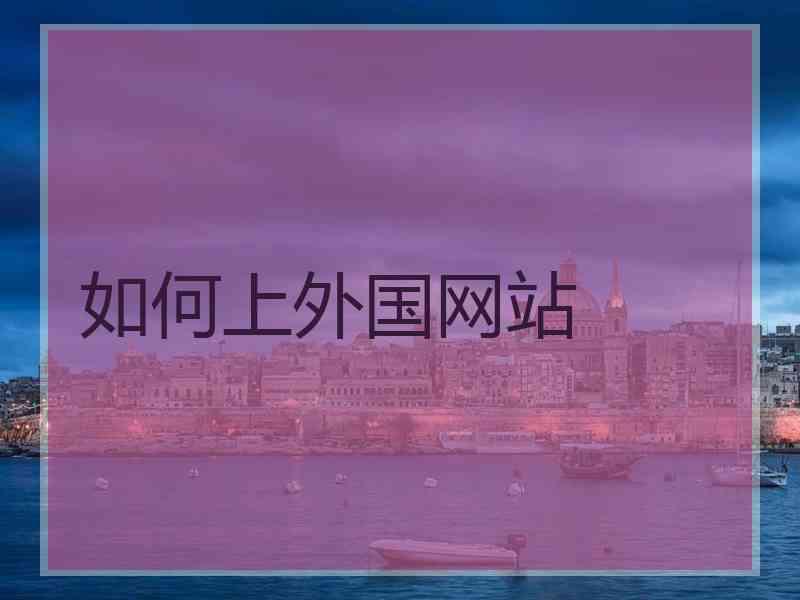 如何上外国网站