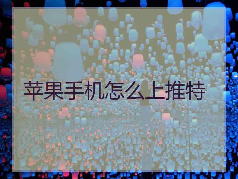 苹果手机怎么上推特