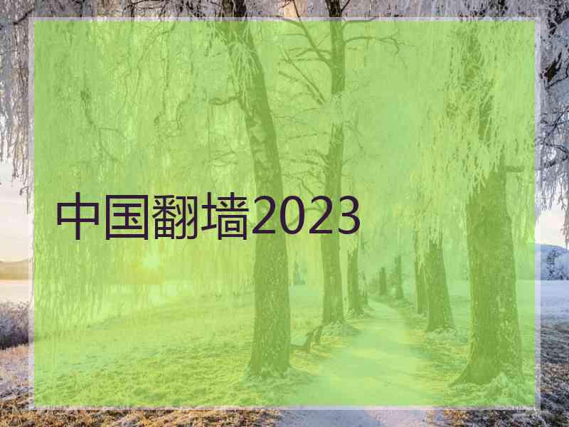 中国翻墙2023
