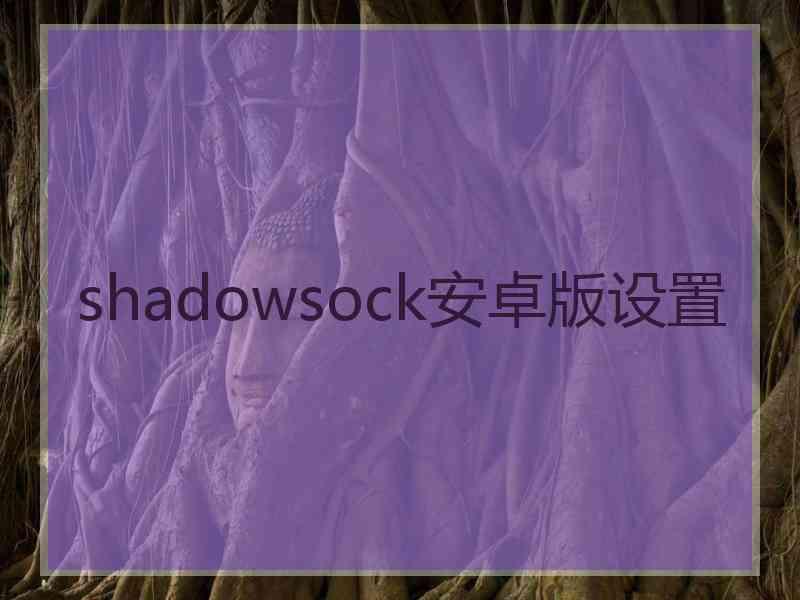shadowsock安卓版设置