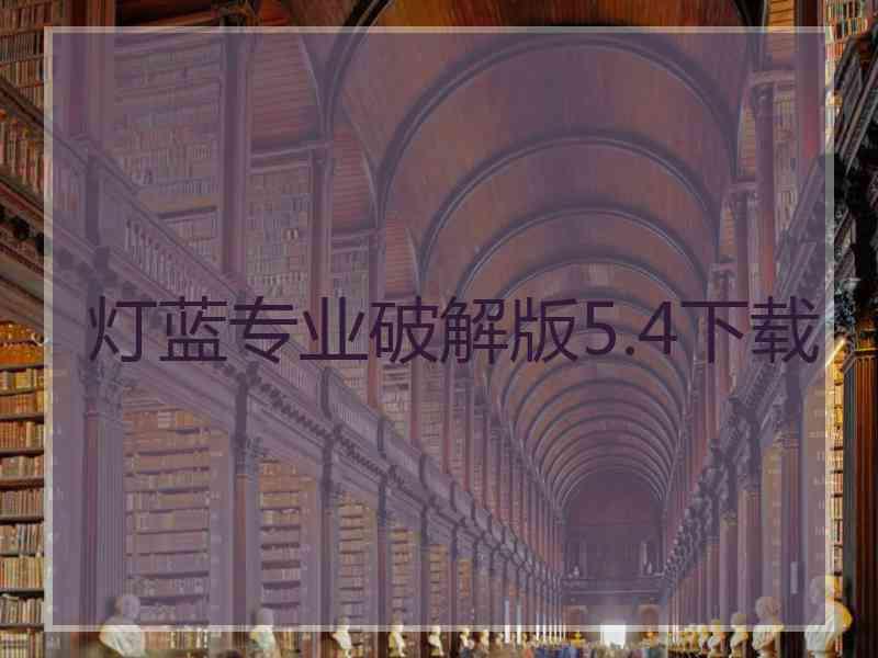 灯蓝专业破解版5.4下载