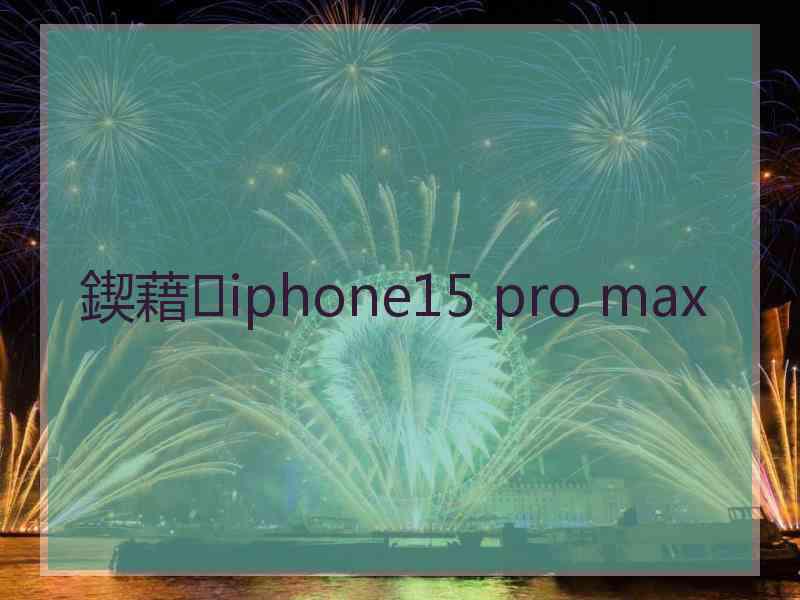 鍥藉iphone15 pro max