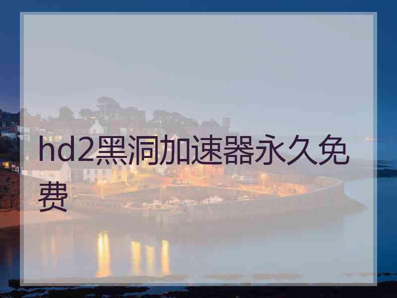 hd2黑洞加速器永久免费