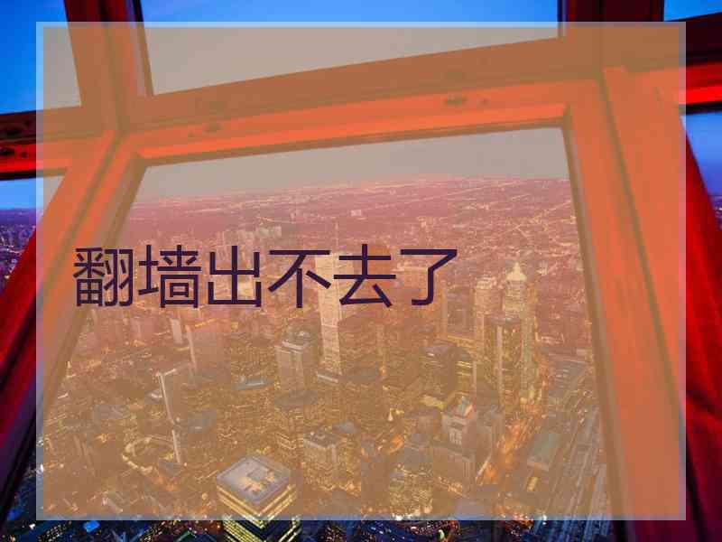 翻墙出不去了