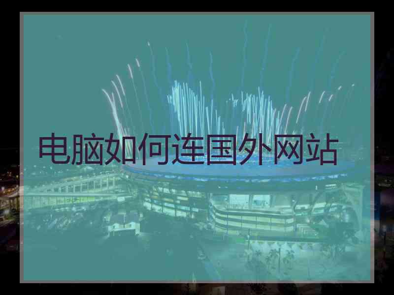 电脑如何连国外网站