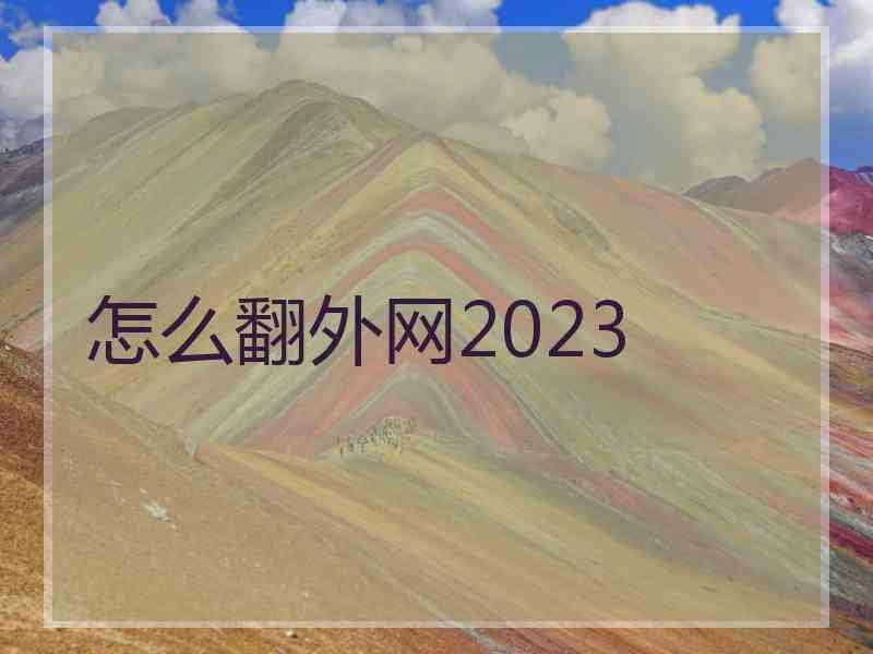 怎么翻外网2023