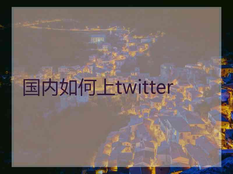 国内如何上twitter