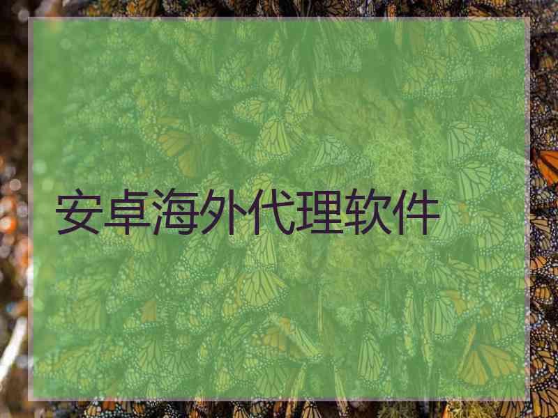 安卓海外代理软件