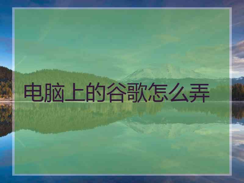 电脑上的谷歌怎么弄