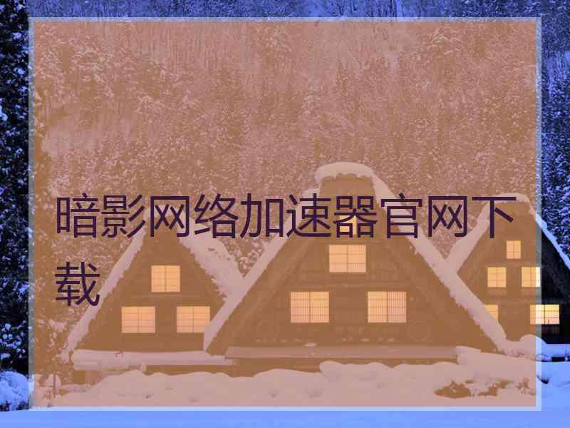 暗影网络加速器官网下载
