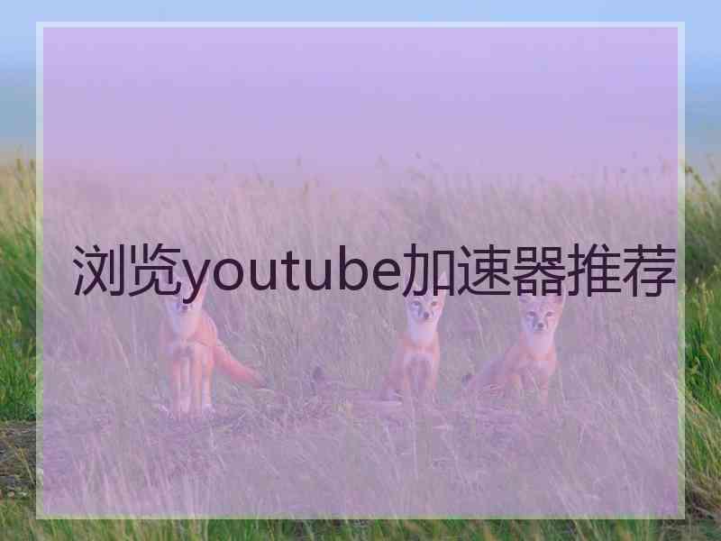 浏览youtube加速器推荐