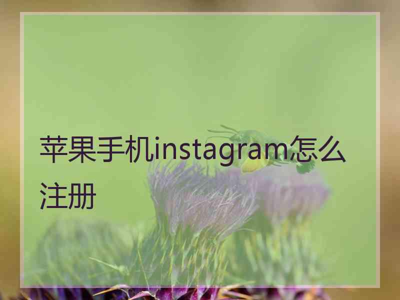 苹果手机instagram怎么注册