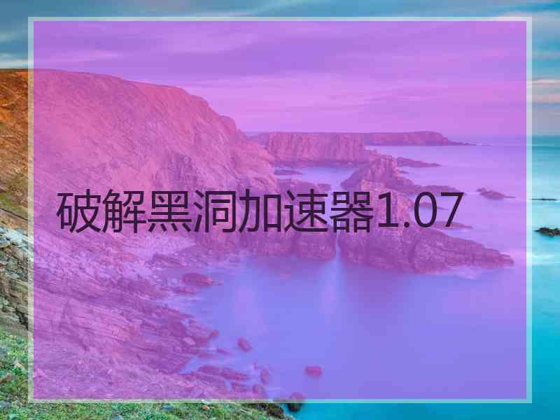 破解黑洞加速器1.07