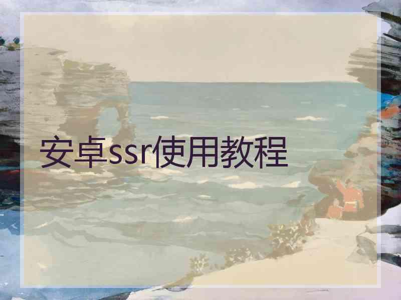 安卓ssr使用教程